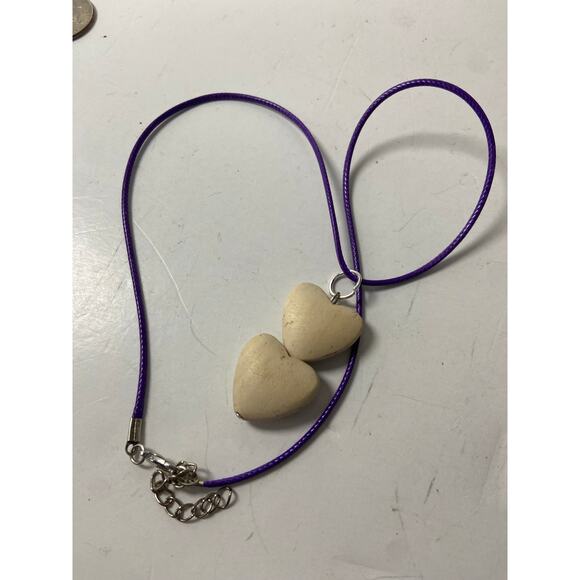 Handmade Wood Heart Pendant Necklace Eco-Friendly Jewelry - Picture 1 of 3